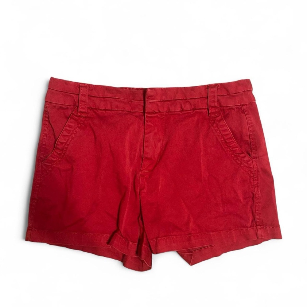Red Tinsel Denim Shorts